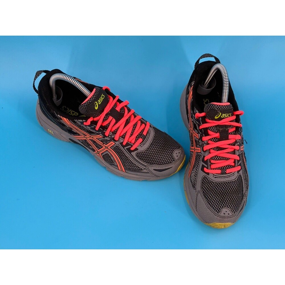 ASICS Gel Venture 6 Women’s 7.5 EU 39 Gray Coral Lime Trail Running Shoes
